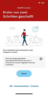 Ihre GesundheitsID-PIN wurde erfolgreich erstellt. Mit der GesundheitsID-PIN können Sie sich in Zukunft bei unseren digitalen Services anmelden. Ihre GesundheitsID-PIN wurde erfolgreich erstellt. Mit der GesundheitsID-PIN können Sie sich in Zukunft bei unseren digitalen Services anmelden.