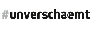 Das #unverschaemt Logo. Das #unverschaemt Logo.